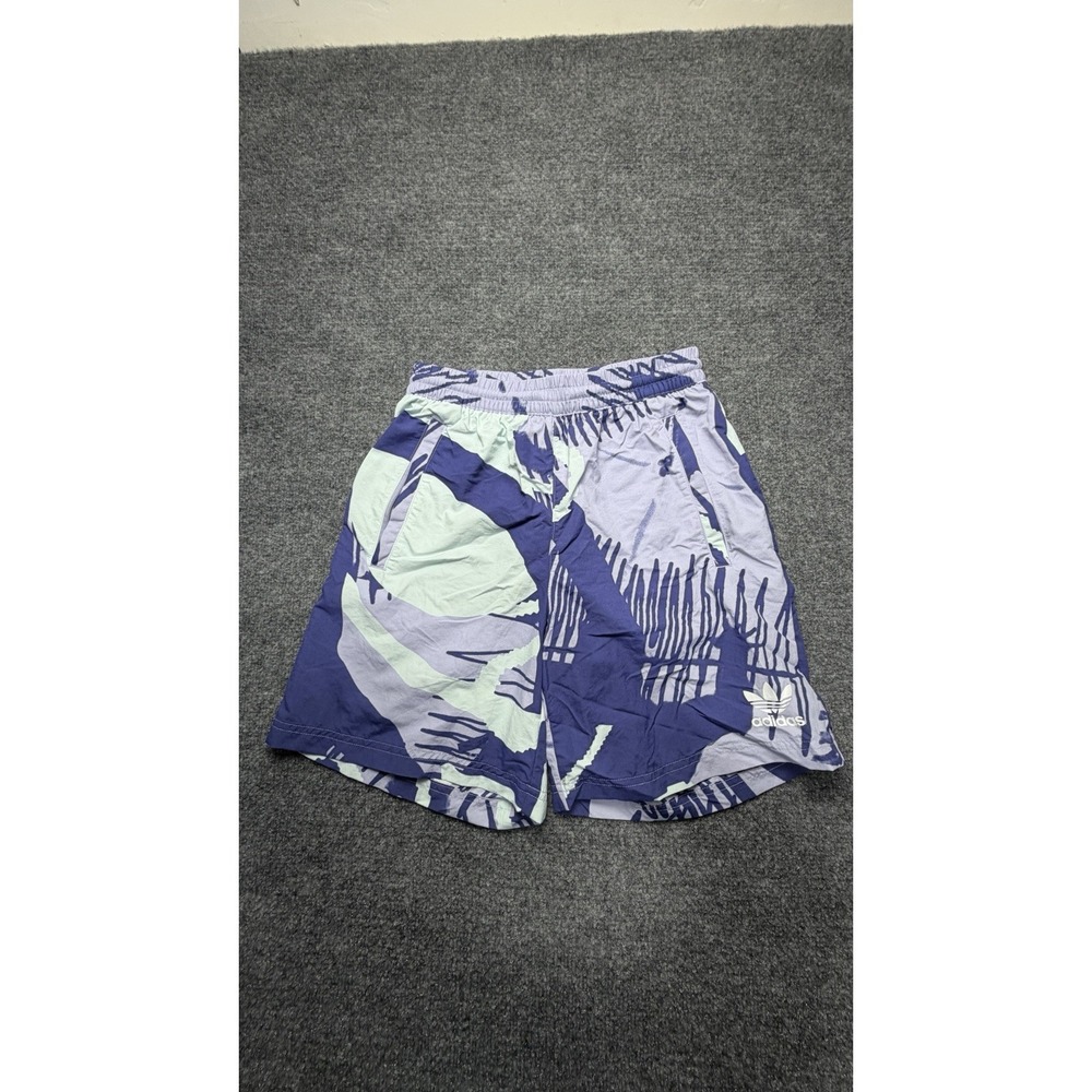Adidas Originals Adiplay Allover Print Shorts Mens Small Blue Quick Dry Athletic